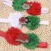 Europa Moda Infantil Baba de Natal Bandas Crianças Flor Papai Noel Luvas de Hat de Árvore Luvas Para Cabelos Crianças Acessório de Cabelo