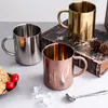 Mugs 400ML Stainless Steel Portable Mug Cup Coffee Tea Thicken Water Home Kitchen Travel Gold Silver