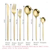 Dinnerware Sets Tableware Gold Cutlery Set 36 Piece Fork Spoon Flatware Cutelry Stainless Steel Dinner Dessert Knife Tea