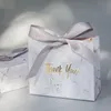 Prezent Grey Marble Bag Candy Box Wedding Favours Es na imprezę Baby Shower Paper Chocolate Es Pakiet świąteczny 221031