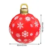 Décoration de fête Boule de Noël gonflable Lumière 60 cm Grand PVC décoratif avec fournitures de vacances à distance pour