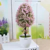 Fleurs décoratives plantes artificielles bonsaï petit Pot d'arbre en plastique faux ornements en Pot pour mariage maison El décoration de jardin