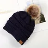 Nouvel An 039s Cadeau 10 Designs Party Favor CC Adulte Hiver Chapeau Chaud Femmes Câble Extensible Doux Tricoté Pom Beanie Fille Ski Noël1798610