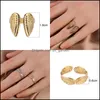 Cluster Ringe Cluster Ringe Edelstahl Umarmungsring Für Frauen Ins Romantische Liebe Geschnitzte Hand Männer Mode Einstellbar Schmuck Punk Sna Dhe9O