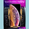 Andra interi￶rstillbeh￶r R1 Tr￥dl￶s billaddare Matic Clam f￶r telefon Android Air Vent Holder 360 graders rotation 10W Fast Chargin DHTMF