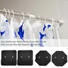 Shower Curtains 2pcs ABS Holder Heavy Duty Curtain Rod End Support Closet Pole Socket Hanger Bracket Durable Anti Slip Practical Bathroom