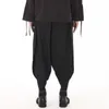 Męskie spodnie mężczyźni kobiety elastyczna talia japońska harajuku streetwear moda luźna swobodna niska harem pres pres gothic punkowe spodnie