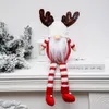 Noël sans visage à la main Gnome Santa tissu poupée ornement Figurines suédoises vacances maison jardin décoration fournitures B1108