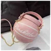 Personalized Creative Round Bag Women's Basketball Bag Single Shoulder Messenger Portable Chain Bag 220628