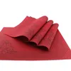 Tafelmatten Classic Red Flower Placemat Warmte isolatie Bestand Keuken Diner PVC Non Slip Washable Dining 6pcs