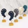 Jewelry Pouches Earring Display Stand Microfiber Holder Ear-Shaped Ear Clip Stud Organizer