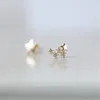 Boucles d'oreilles à tige en argent Sterling 925 japonais étoile asymétrique femmes moderne Simple fête étudiante 14k plaqué or bijoux cadeau