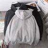 Kadınlar Kış Hoodies Ceket Peluş Ceketler Düz Renk Velvet Kalın Sıcak Fermuar Sweatshirt Üstleri Plus Boyut Dış Giyim 220314