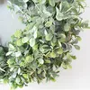 Decorative Flowers Wreaths Artificial Green Leaves Front Door Home Simulation Garland Shell Grass Boxwood For Wall Window Party 221031
