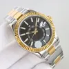 Reloj de pulsera para hombre de 42 mm, relojes mecánicos automáticos con esfera de acero, reloj resistente al agua con zafiro, relojes de pulsera clásicos, regalo para hombres Montre De Luxe