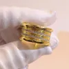 Cluster Rings 2022 Gold Silver Round 3 Row Zircon Men And Women Couple Luxury Jewelry Valentine's Day Gift Wholesale