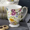 Tazas Taza de porcelana de hueso Taza de cerámica para el hogar Café Té Regalos creativos