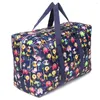 ダッフェルバッグナイロン女性旅行ファッションプリント折りたたみバッグ荷物荷物ハンドバッグ女性ダッフルウィークエンド22T