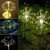 90/120/150LEDS Outdoor Solar Lawn Lampen Vuurwerk Lichten Waterdichte Flash String Licht voor Garden Patio Kerstvakantie Decor