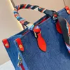 handbag designer bagSingle Quality Mommy Bag Purse Large Denim Craft Shopping Bags Women Letter Prints Tote Handbag Long Shoulder Straps