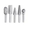 أدوات اليد الاحترافية مجموعات 5pcs الصلب دوار Rasp ملف 1/4 "Shank Craft Files