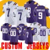 Футбольные майки Футбольные майки на заказ LSU Tigers Jersey Joe Burrow Burreaux JaMarr Chase Odell Beckham Jr. Leonard Fournette Tyrann Mathieu Patrick