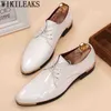 Dres Shoe Men Dress Dressing Office Leather Formal Men Classic Italian Elegant Brown Dres Sepatu Slip On High Heeled Shoes 220723