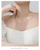 Collier pendentif rond en argent zircon pour femmes mode colliers ras du cou bijoux fins