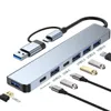 Câble 7 en 1 multi-ports USB type c à 5 ports USB 3.0, adaptateur pour ordinateur Leno Mac-book Pro