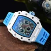 2023 6-Pins Automatische Datum Uhr Uhr Limited Edition Herren Uhren Top-Marke Luxus mit vollem Funktionsumfang Quartz Watch Silicone Armband Des
