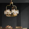 Kroonluchters slaapkamer luxe moderne eetkamer kroonluchter koperen lamp Amerikaans creatieve eenvoud kristallen leven warm