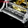 Decoratieve beeldjes Handgemaakte Crystal Texture Piano Music Box Sky City Creative Gift for Boys and Girls 2022 Year Christmas Holiday Birthday