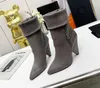 5616450 Boots Niki Booties Suede Boot High Heel Ankle Shoes For Women Size 35-41 Fendave