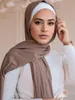 Roupas étnicas Cenário de camisa premium hijab para mulheres muçulmanas turbante femme africaine hijabs woman head embrulha hoofddoek cenário de cabeça jilbab ramadan