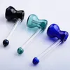 Colored Glass Oil Burner Mini Smoking Handle Pipes Gourd Smoking Pipe for Bong Hookahs Tobacco Dab Rig Accessories