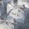 Emballage cadeau sac en marbre gris boîte à bonbons faveurs de mariage es pour fête bébé douche papier chocolat es paquet de noël 221031