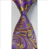 Neckband Mens Floral Tie Silk Slipsguld Gold Blue Jacquard Party Wedding Woven Fashion Design GZ7201116 7Of1J Drop Delivery 2022 acce otxtg