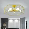 Taklampor nordiska led belysning vardagsrum sovrum minimalistisk personlighet heminredning ljus guld/svart hängande lampa