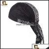 Beanie/Skl Caps Beanie/Skl Cappelli Cappelli Sciarpe Guanti Moda Aessories Mens Durag Hip-Hop Rapper Pirate Turban Cotton Hat Hea Otxo2