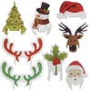 Décorations de Noël 2022 Chapeaux 10pcs / lot Décor de verre de champagne Fête Accueil Ornement Année Noel Navidad