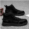 Boots New Men High Top Work Shoes Martin Random Tooling Zapatos De Hombre Platform Black 220901