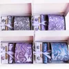 Bow Ties Luxury Men's Silk Slipsar Paisley Floral Set For Men slipsar manschettknappar Hanky ​​Clip Present Box Packing Wedding Wedding