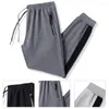 Men's Pants Men Trousers Thermal Ankle Banded Deep Crotch Trendy Leisure