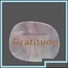 Arts And Crafts Gifts Home Garden Healing Crystal Reiki Gratitude Symbol Natural Stone Oval Piece Thanksgivin Dh Otups