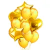 Feuille d'aluminium étoiles coeur ballons ensemble décoration de fête de mariage Latex rond anniversaire anniversaire décor RRA326