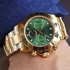 Chronograph Wristwatch Luxury Watch Multifunction Designer Men Daytonass Six Pin rostfritt stål Log Mens European och American Top Sports Business Waterpr of18