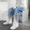 Pantalon homme cravate-teinture plissé mode homme décontracté jambes larges hommes Streetwear ample hip-hop droit hommes pantalon en soie glacée