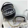 Personalisierte kreative runde Tasche Damen Basketballtasche einzelne Schulter Messenger tragbare Kettentasche 220628