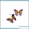 Charms Colorf Butterfly Подвеска 100 % лот 12x15 мм эмалевые очарование животных подвески, подходящие для браслета для ожерелья DIY, изготовление ювелирных изделий RMII XZ OTOGF