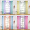 Curtain Topfinel Modern Gradient Color Sheer Curtains For Living Room Bedroom Tulle Kitchen Voile Window Drapes